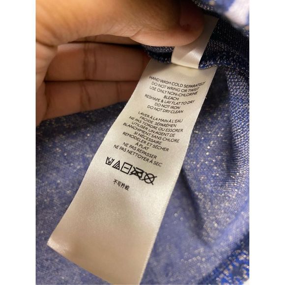 Anthropologie Demeter Paisley Knit Top Sparkly Puff Shoulder, Size Small - Picture 7 of 9